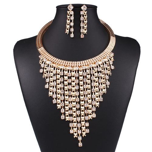 Gold and Austrian Crystal Jewelry Set