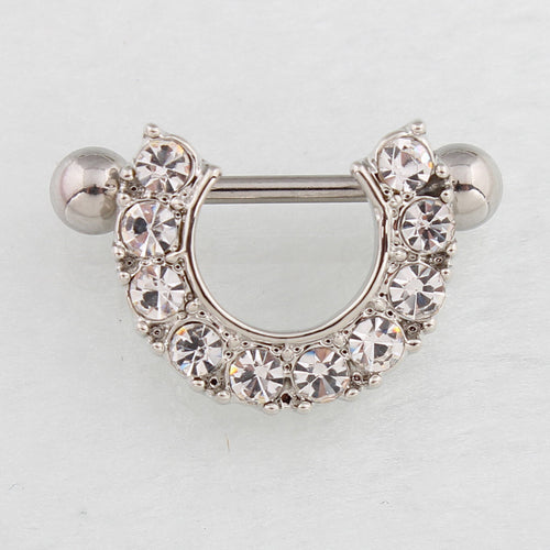 Rhinestone Nipple Ring (2 PC)