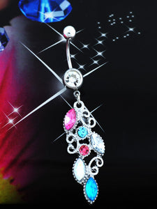 Colorful Rhinestone Belly Button Jewelry